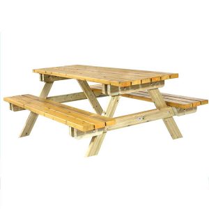 Mesa picnic madera listones