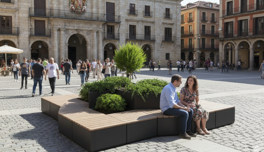 Jardinera Modular Urbana Osaka de Acero Galvanizado