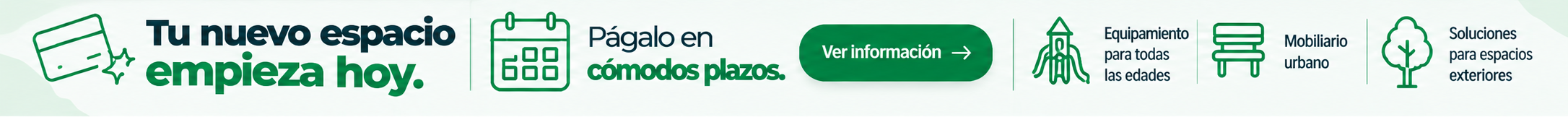 Financiación en cómodos plazos para parques infantiles y mobiliario urbano de Avant Serveis