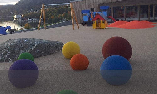 Construcción de pavimentos para parques infantiles